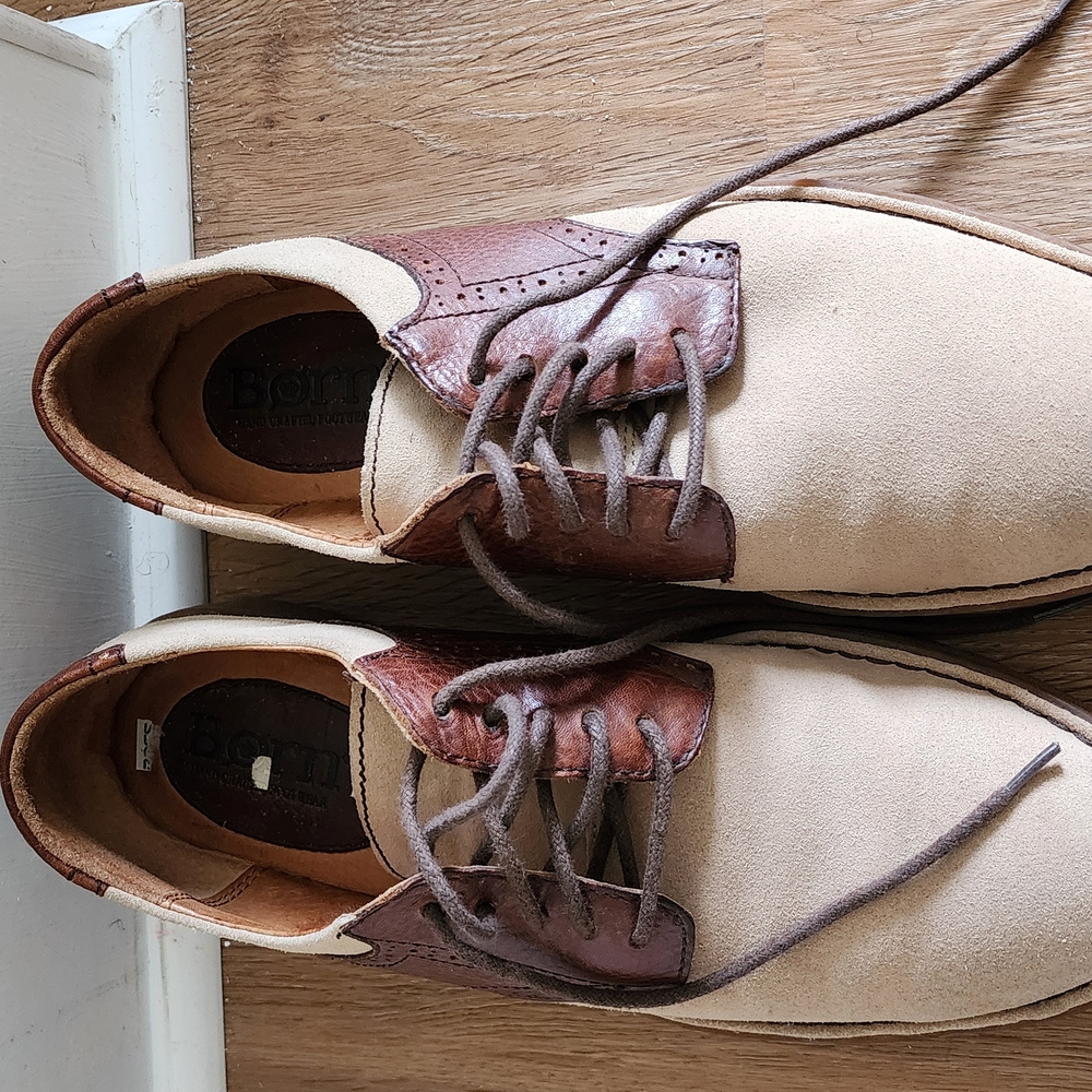 Born Men's Tan and Brown Leather Shoes